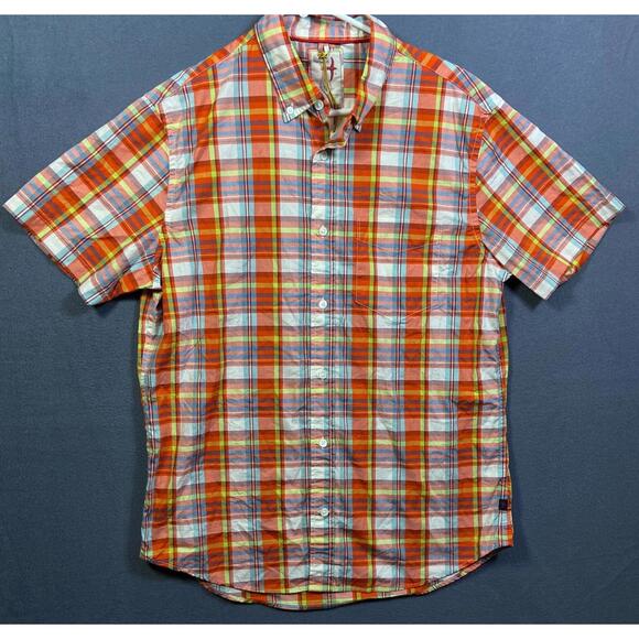 NEW Relwen Mens Shirt L Plaid Button Casual Preppy Huckberry Hiking Outdoors NWT